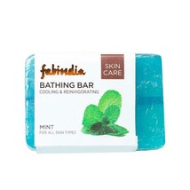 Fabindia Lot of 2 Mint Bathing Bar Soap 200 grams skin face body hydration care - £15.03 GBP