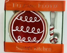 Fitz and Floyd Ornament Snack Plate with Spreader~Christmas Decor - $15.23