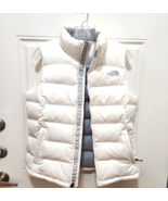 North Face Goose Down Puffer Vest White Womens Size M Zip Front Outdoor ... - $1,042.51 MXN