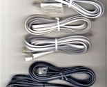 Telephone Extension Cord Modular Cable Line Wire Lot of 5  - £7.11 GBP