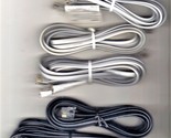 Telephone Extension Cord Modular Cable Line Wire Lot of 5  - £7.03 GBP