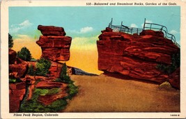 Balanced and Steamboat Rocks Garden of the Gods CO Postcard PC119 - £3.92 GBP