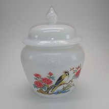 Vintage Avon Milk Glass Bird Floral Covered Candy Dish - £4.46 GBP
