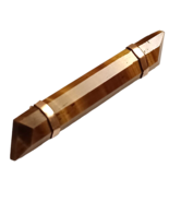 Vintage Tiger Eye Crystal Tie Bar Brooch Lapel PIn - $632.24 MXN