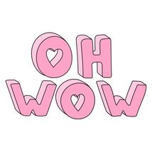 Oh Wow Pink Heart Vinyl Decal Sticker UV &amp; Water Proof Gift Laptop Car B... - $109.41 MXN