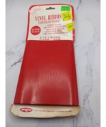 Vintage Vinyl Red Christmas Ribbon Crafting - £7.51 GBP