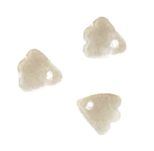 50 Flat Tulip Drop Beads Petals Clear Czech Bohemian Glass 8mm Charms - £3.15 GBP