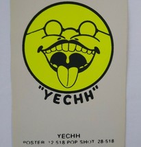 Psychedelic Mod Hippy Art Vintage YECHH Pop Shot Sticker Tom Gatz? Happy Face - £42.89 GBP