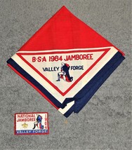Vintage Boy Scouts Of America BSA 1964 Jamboree Valley Forge Neckerchief &amp; Patch - £7.79 GBP