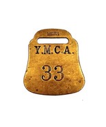 Vintage YMCA Brass Metal Check Tag Member Pass Keychain Key Fob #33 - €23,88 EUR