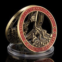 U.S. Marine Corps USMC Semper Fidelis Military Veteran Challenge Coin - £7.69 GBP