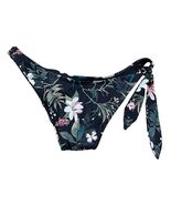 Kate Spade Side Tie Bikini Bottom Size S Black Multi Dark Floral Resort ... - €21,39 EUR