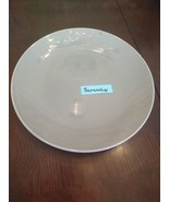 Pier 1 Hand Painted Stoneware Gray 8.5&quot; Salad Plate scratches sold as is - $7.56
