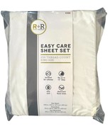 R+R Room + Retreat 250 Thread Count Easy Care Sheet Set KING Size White ... - $39.59