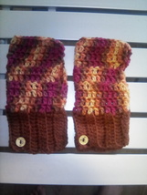 Handcrafted Crocheted Fingerless Gloves - £27.53 GBP