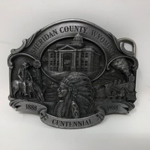 VTG Siskyou Buckle Co. Sheridan County Wyoming Centennial Buckle 1888 1998 - £61.15 GBP