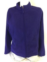 Merona Women Purple Zip Up Jacket Size L 100% Polyester Bin37#12 - £42.51 GBP