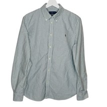 Ralph Lauren Striped Custom Fit Oxford Button Shirt Mens XL Gray White C... - $34.66 CAD