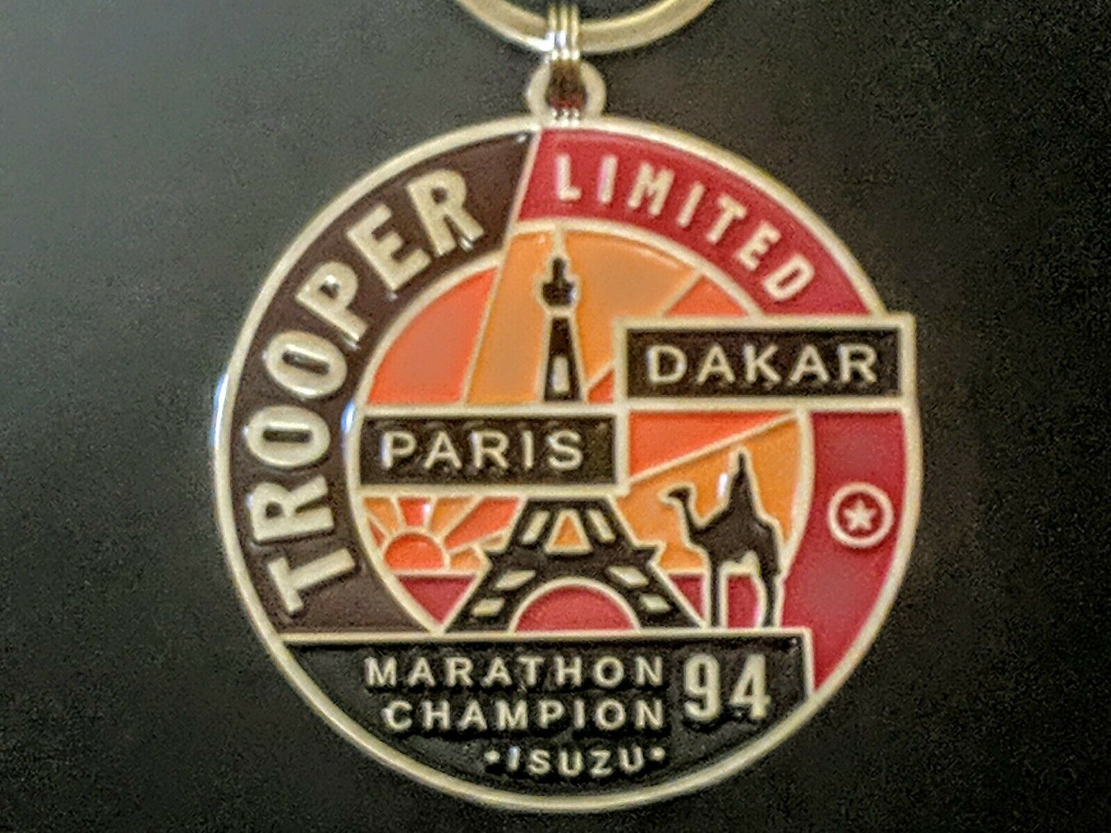Isuzu Trooper Limited Dakar to Paris Marathon Emblem Keychains(J12)