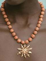 Beaded Necklace with Sun Pendant - $16.32