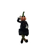 Anthropomorphic Pumpkin Man Shelf Sitter Doll Plush Halloween 22&quot; Fall D... - $24.71