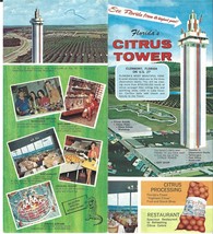  Vintage 1960s Florida Citrus Tower 1 Page Panorama Tourist Brochure Cle... - $167.27 MXN