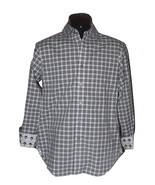 New ROBERT GRAHAM shirt S black white plaid w/ skulls contrast cuffs des... - £70.02 GBP