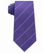 Michael Kors Purple Stonehurst Grid Men&#39;s Skinny Neck Tie Silk - £15.92 GBP