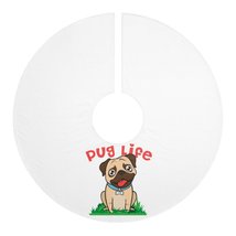 Pug Personalized Christmas Tree Skirts - £45.03 GBP