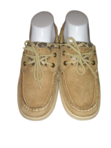 Sperry Top-Sider Angelfish Womens Size 7.5M Boat Shoes Loafers Leopard Print - $16.82