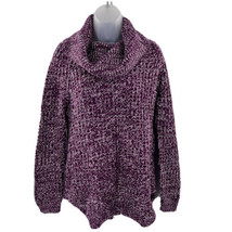 Rue 21  Womens Purple Knit Cowl Pullover Sweater Size M - £15.13 GBP