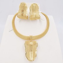 NEW High Quality Ltaly 750 Gold color Jewelry Set For Women african beads fashio - £45.94 GBP