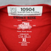 Smoke Rise TShirt Women XL Lightweight Casual Red Short Sleeve Crewneck Side Zip - £8.68 GBP