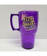 Nabisco Feed Your Snack Need Purple Plastic Mug Cup Vision USA - £19.39 GBP