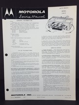 Motorola 1961 Buick, Olds, Pontiac Auto Radio Service Manual Model CA61X - $6.93