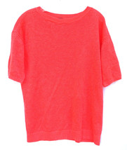 Talbots Orange 100% Linen Bateau Neck Short Sleeve Sweater Women&#39;s Size Small - £18.98 GBP