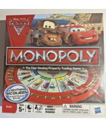 Cars 2 Monopoly Lightning McQueen Racetrack Game Disney Pixar 2011 Complete NEW - $25.99