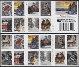 Winter Scenes Booklet Pane of 20  -  Postage Stamps Scott 5540a - $26.95