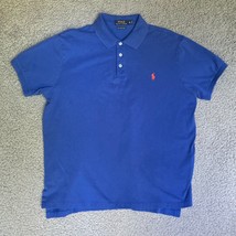 Polo Ralph Lauren Shirt Adult Extra Large Blue Red Logo Preppy Casual Ou... - $18.50