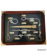 Nautical Sailor Knot board Shadowbox  Marlin  Spike And Rope Knots 11”x8.5” - €46,85 EUR