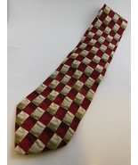 Georgio Sistina  100% Silk Tie Red &amp; Sand Made in Italy New Without Tags - £10.19 GBP