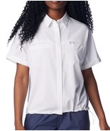 Columbia Women&#39;s Boundless Trek Short Sleeve Button Up White Omni Shade ... - $464.90 MXN