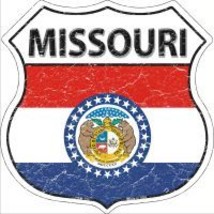 Missouri State Flag Highway Shield Novelty Metal Magnet HSM-133 - £11.53 GBP