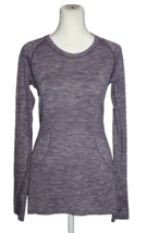 Lululemon Heathered Purple Long Sleeve Top W/ Thumb Holes Women’s Size S... - $22.50