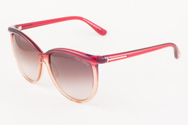 Tom Ford JOSEPHINE Transparent Red / Brown Gradient Sunglasses TF296 68F... - £118.66 GBP