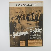 Sheet Music Love Walked In Goldwyn Follies Film Geo &amp; Ira Gershwin Vinta... - £7.72 GBP