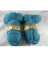 Lot of 4 skeins Unger Roly Sport yarn Belguim acrylic 166 4674 Total 6.8 oz - £11.62 GBP