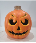 Halloween Plastic Jack-o-Lantern Light-Up Fall Home Decoration 9.5&quot; Tall - $32.50 CAD