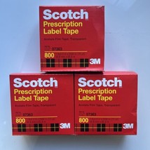 Scotch Prescription Label Tape 800 Clear, 2 in x 72 yd 3 Pack - £40.35 GBP