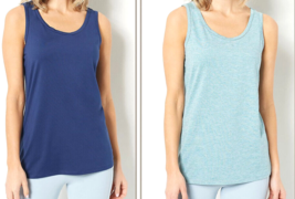Zuda Z-Cool TWO-Pack Of Tanks- Navy / Heather Teal , Small - £21.46 GBP